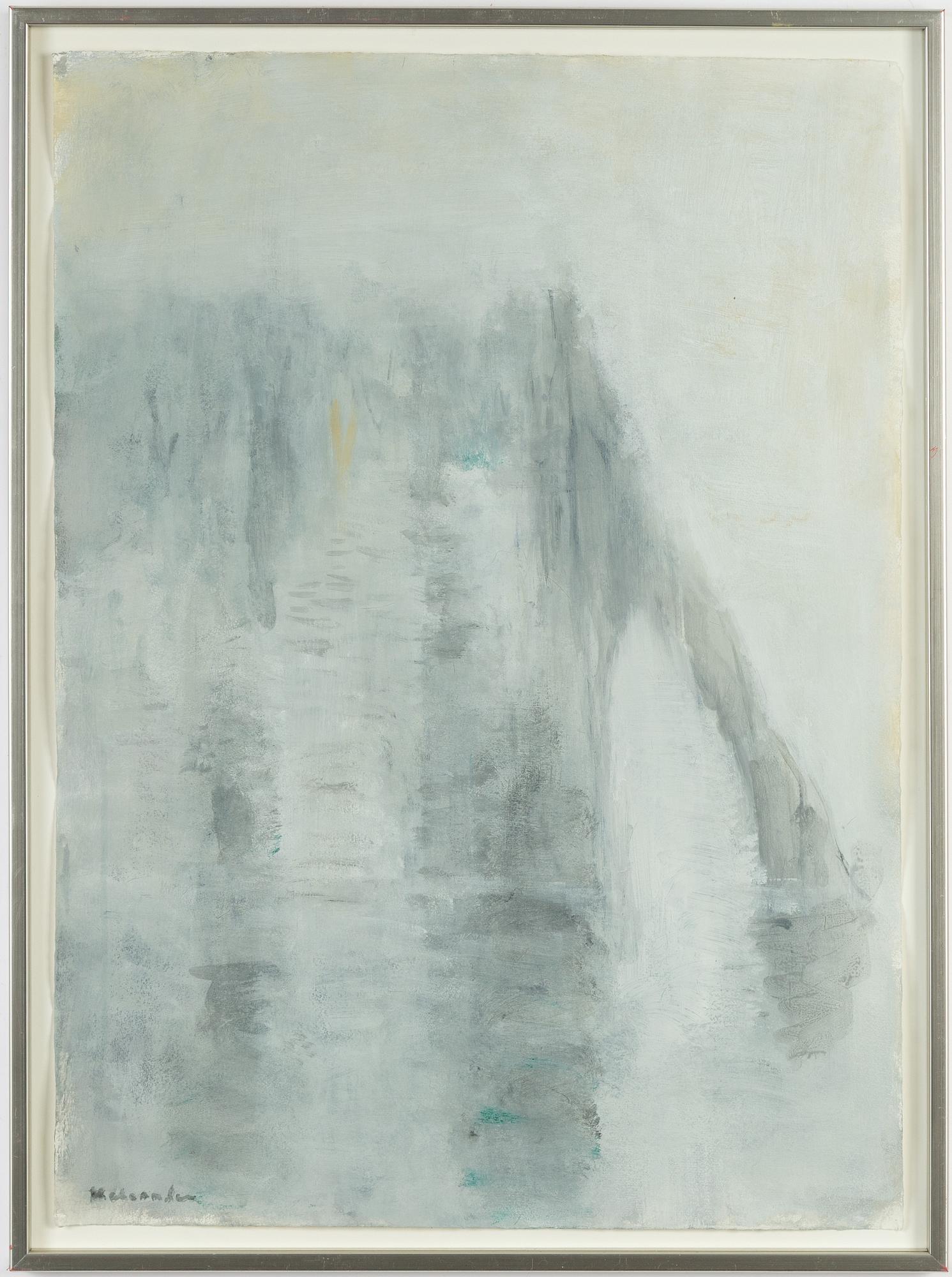 Ruben Heleander, gouache, signed.