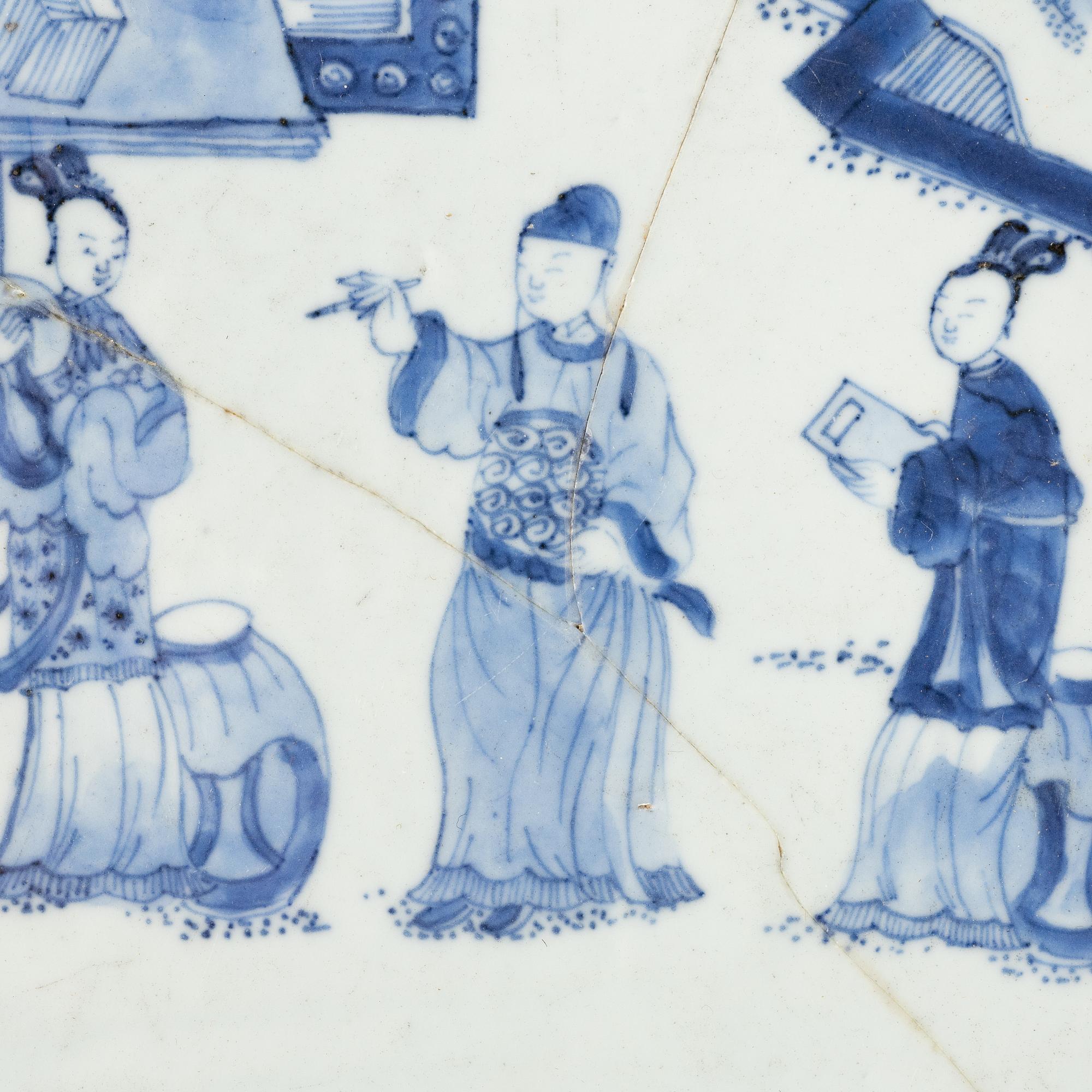 Fat, ett par, porslin. Qingdynastin, Kangxi (1662-1722).