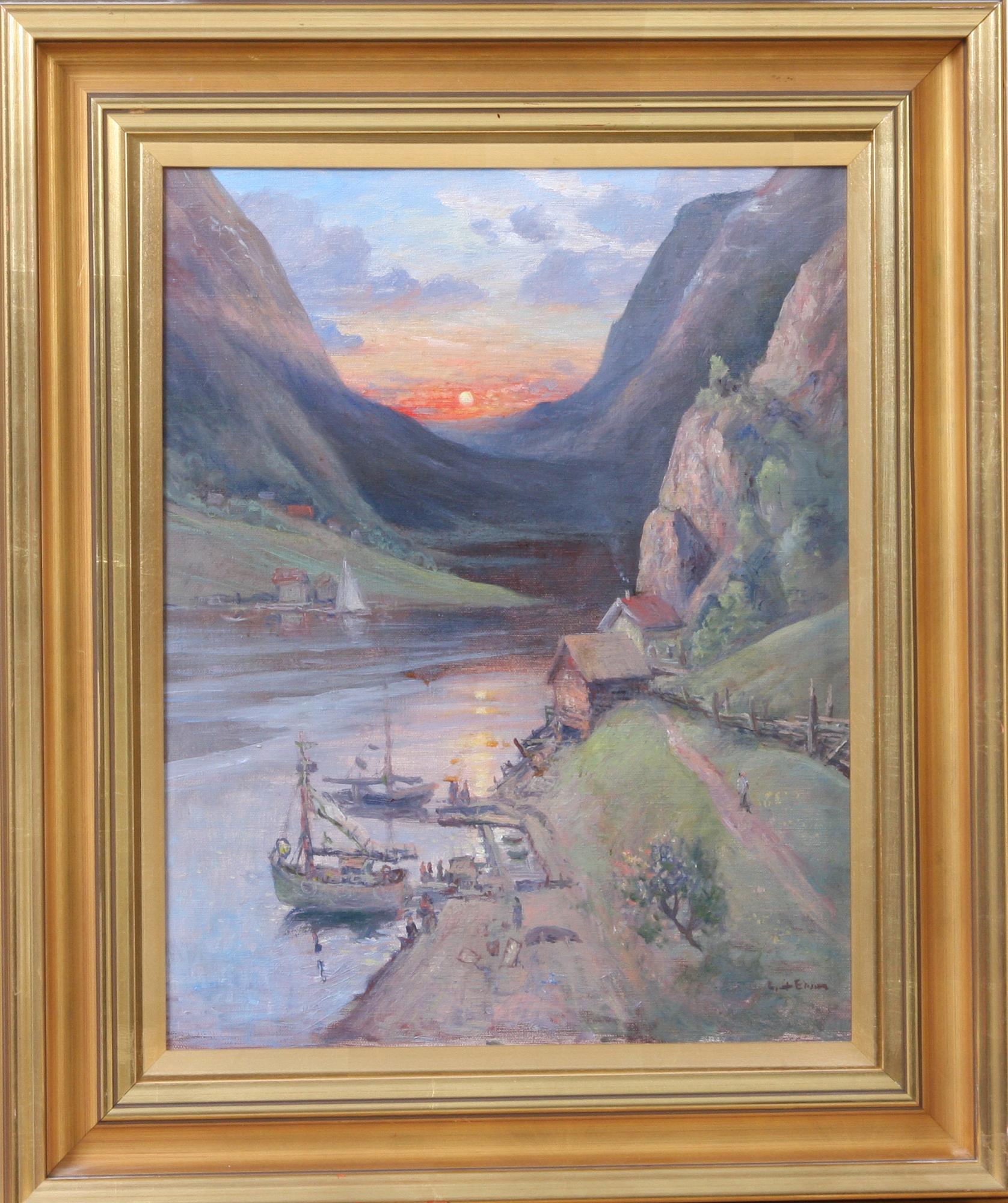 OKÄND KONSTNÄR, olja på duk, otydl sign.