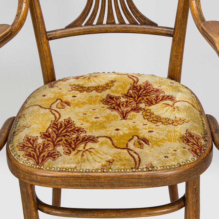 Early 20th century suite of furniture, 7 pieces, Fischer, Austria.