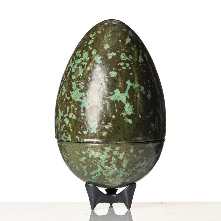 Hans Hedberg, a faience sculpture of an egg, Biot, France.