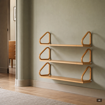 Alvar Aalto, Wall shelves, 3 pcs, model 112A, Artek, Finland.