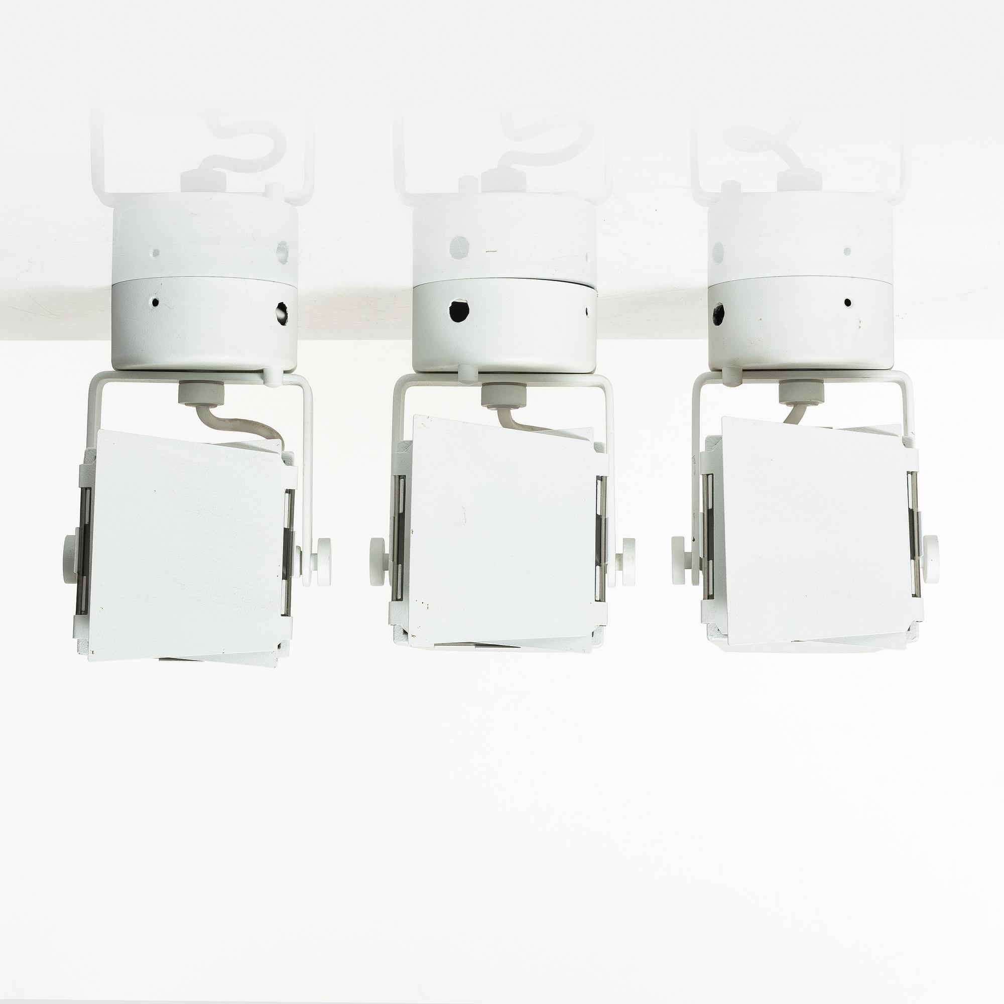 Thomas Bernstrand & Mattias Ståhlbom, a set of three 'Foto' spotlights, 2007.