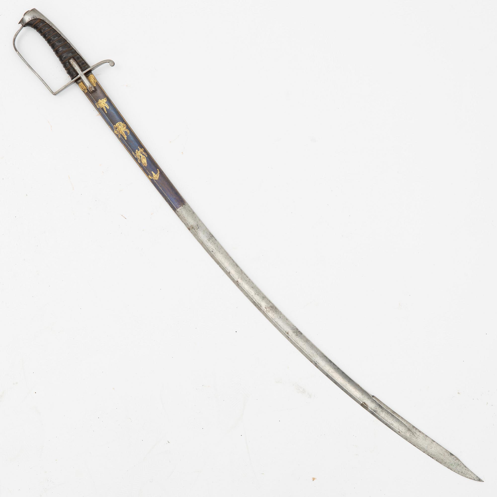 A  Swedish officer's sabre, second half of the 18th Century.