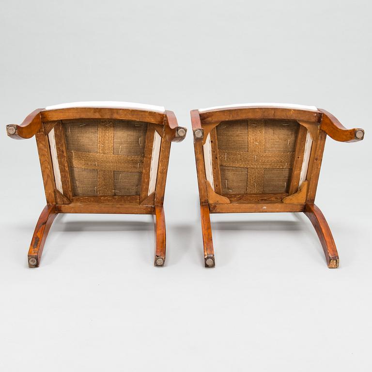 Stolar, 12 st, biedermeier, Ryssland ca 1830.