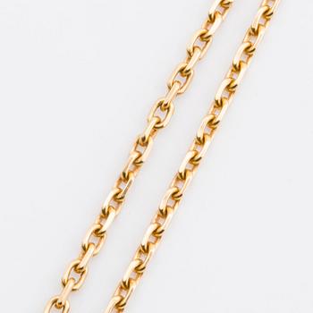 van CLEEF & ARPELS HALSBAND 18K guld m pärlemor "Alhambra" collection, original etui och certifikat.