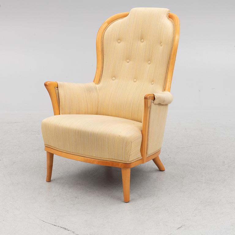 Carl Malmsten, armchair, "Vår Fru", OH Sjögren, Tranås, Sweden, half of the 20th Century.