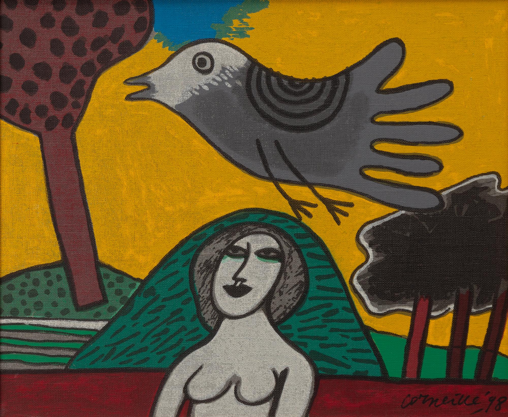 Beverloo Corneille, Woman and Bird.