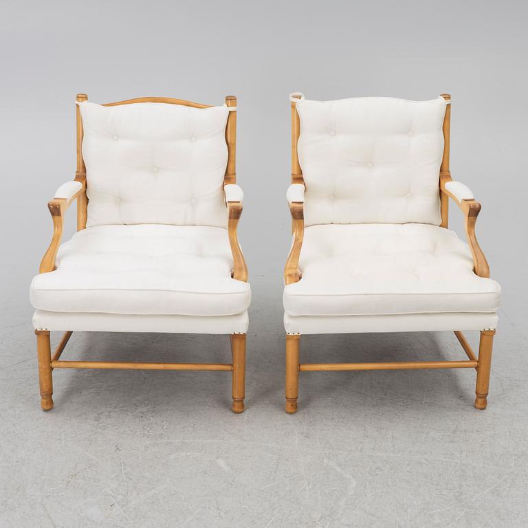 A pair of Gripsholm model armchair, second half of the 20th century.