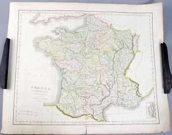 KARTA, Frankrike, N Coltman Vauxhall, 1821.