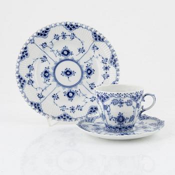 Royal Copenhagen, kaffeservis, 16 delar, porslin, "Musselmalet Halv- och Helblonde", Danmark.