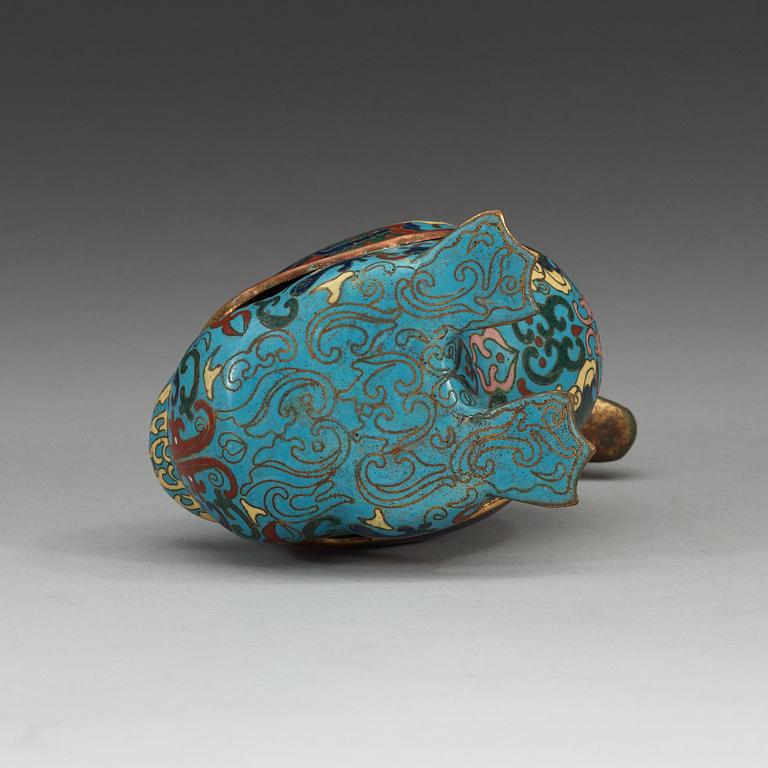 ASK med LOCK, cloisonné. Qing dynastin (1644-1912).