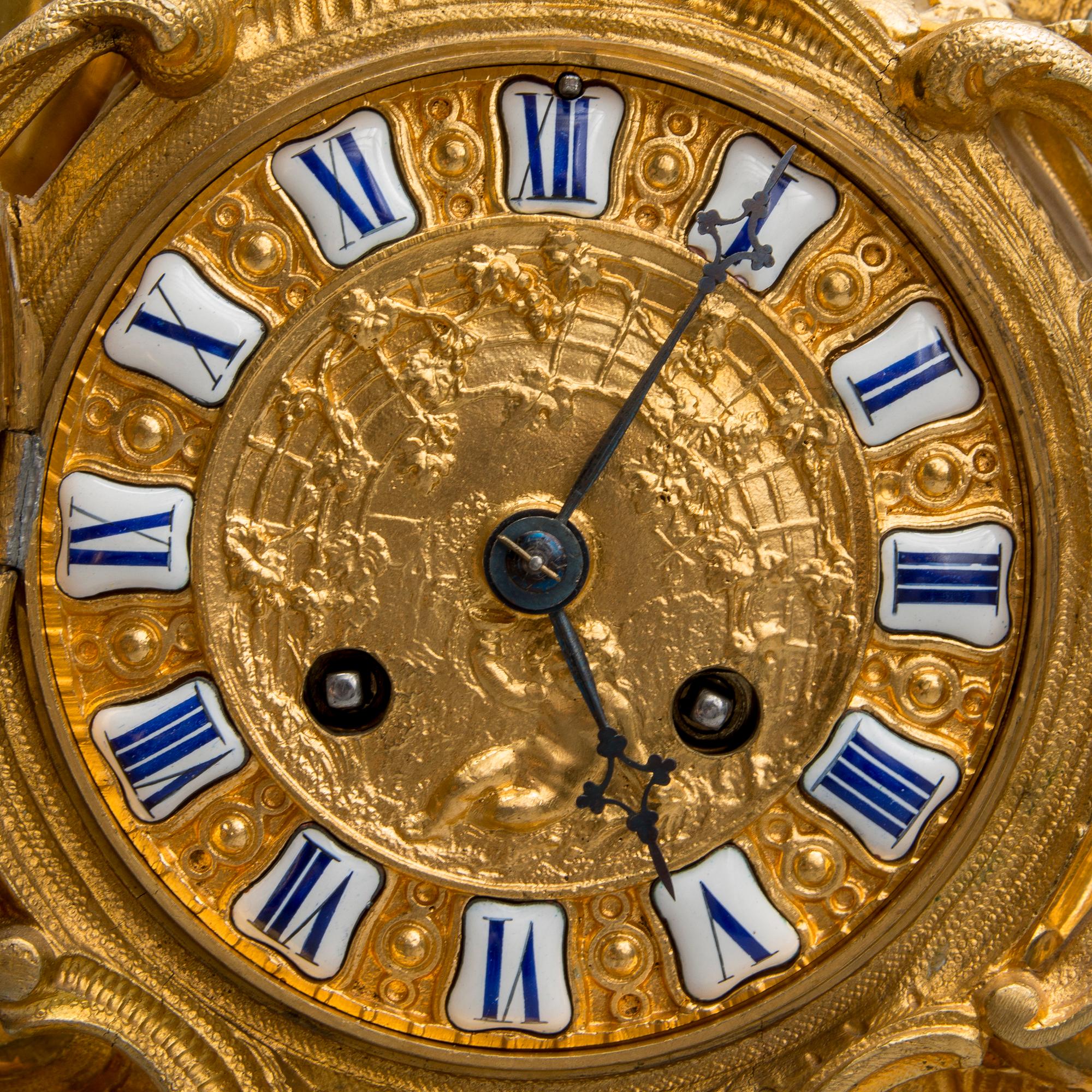 BORDSUR, förgylld brons, nyrokoko, 1800-tal.