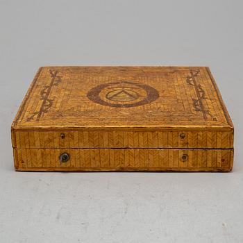 SKRIN, halmarbete, sengustavianskt, omkring 1800.