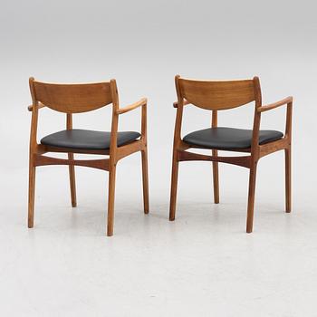 Karmstolar ett par, Farsö stolefabrik Danmark 1960-tal.