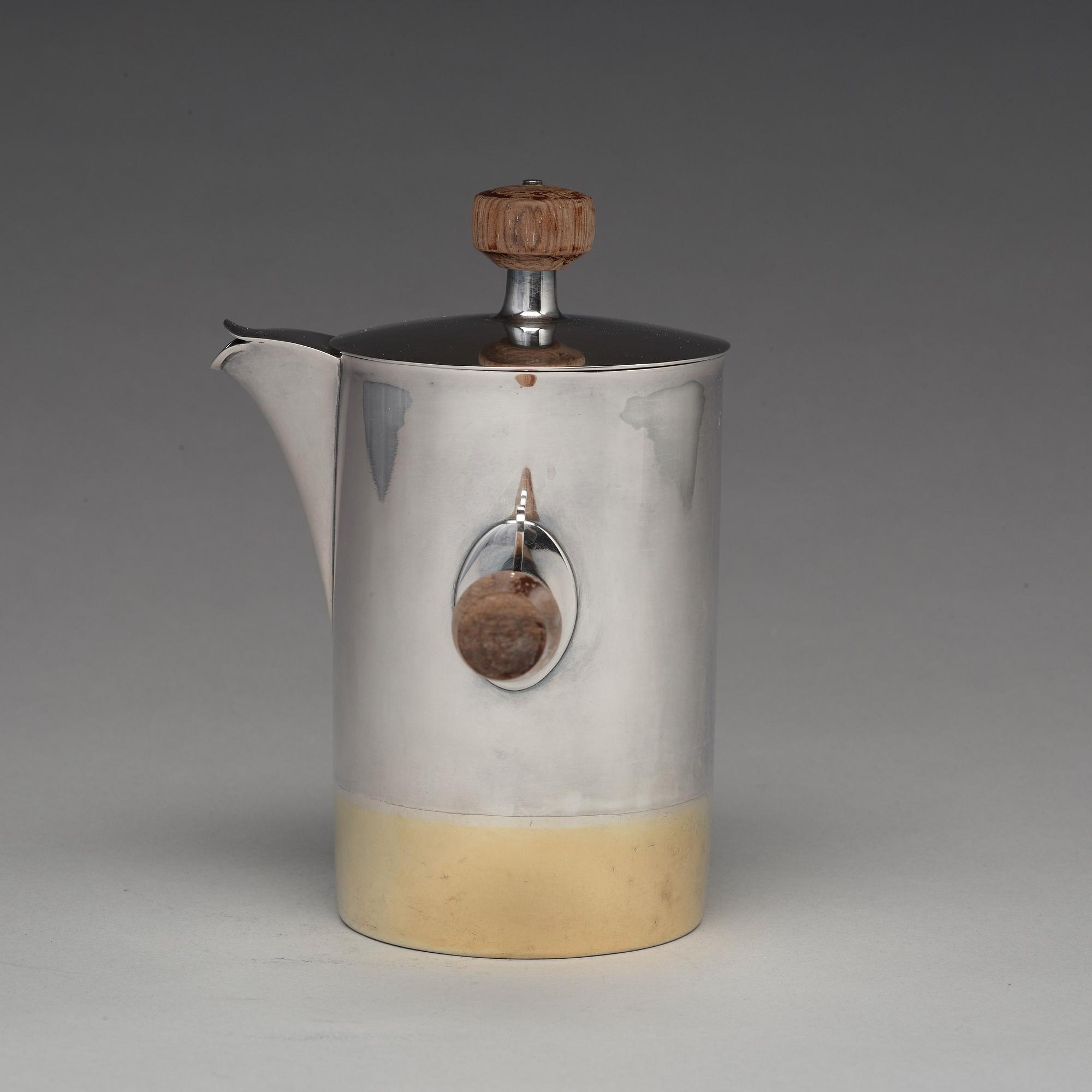 Birger Haglund, a sterling silver coffee pot, Stockholm 1956.