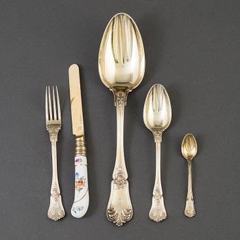 A 75 piece set of silver flatware, model Diplomat, GAB och CGH, Stockholm,1970s.