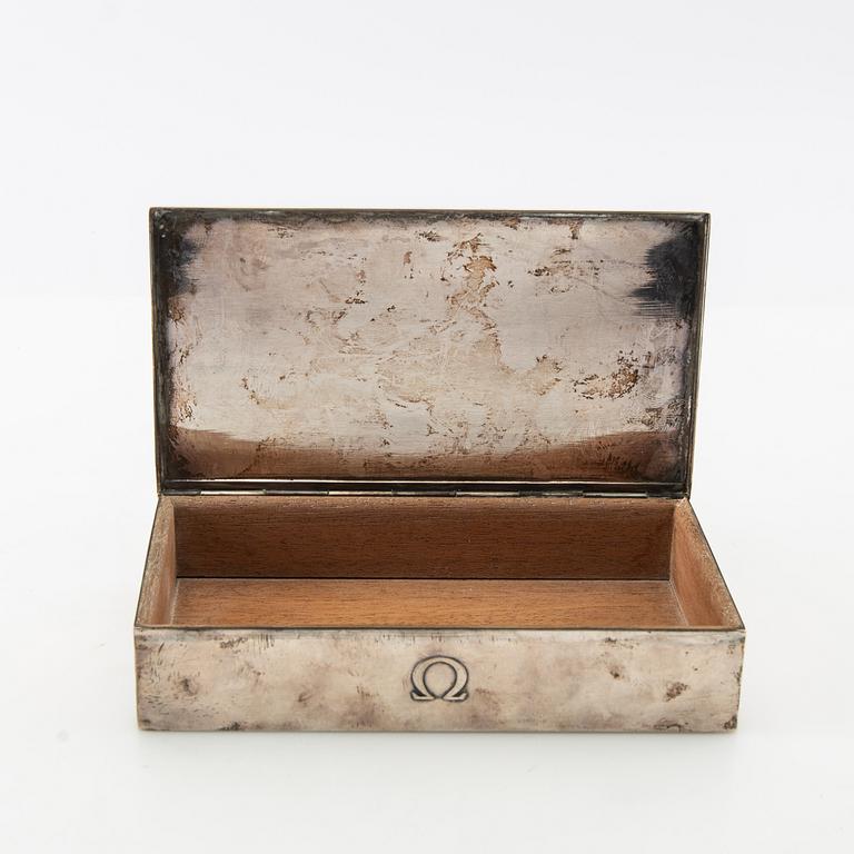Box for Omega Constellation de luxe, silver, Fezler, Switzerland, 20th century.