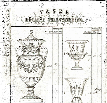 Trädgårdsurna, efter Ferdinand Rings modell för Höganäs, 1900-tal.