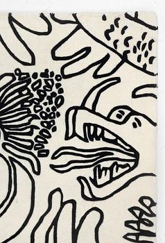 Carl Johan De Geer, hand-tufted carpet, "Drakar kontur', c. 300 x 200 cm.