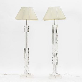 Floor lamps, a pair, late 20th century.