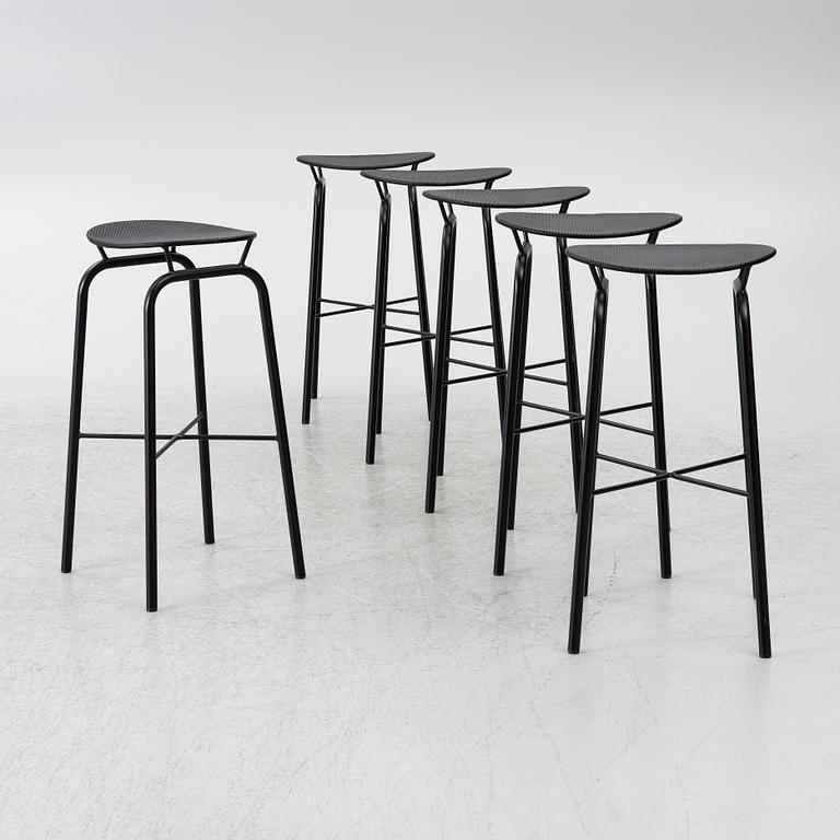 Mathieu Matégot, six 'Nagasaki' barstools, Gubi.