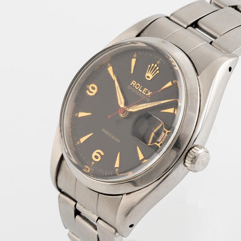 Rolex, Oysterdate, Precision, wristwatch, 34 mm.