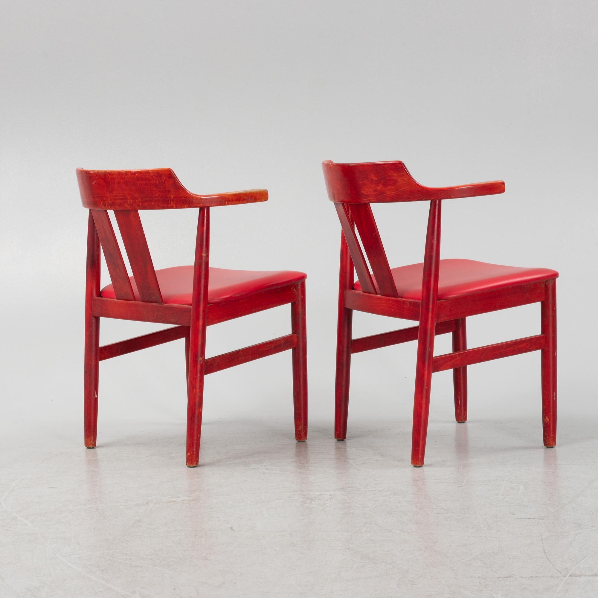 A set of eight armchairs, from Gemla, dated 1981.
