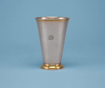 631. A BEAKER, silver Heinrich Johann Gustavson 1746-77 Tallinn. Weight 356 g.