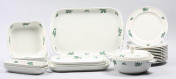 MAT- OCH TESERVIS, 65 delar, porslin, Rosenthal. 1930-40-tal.