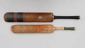 SLAGTRÄN, 2 st, cricket bats, England, 1800-/1900-tal.