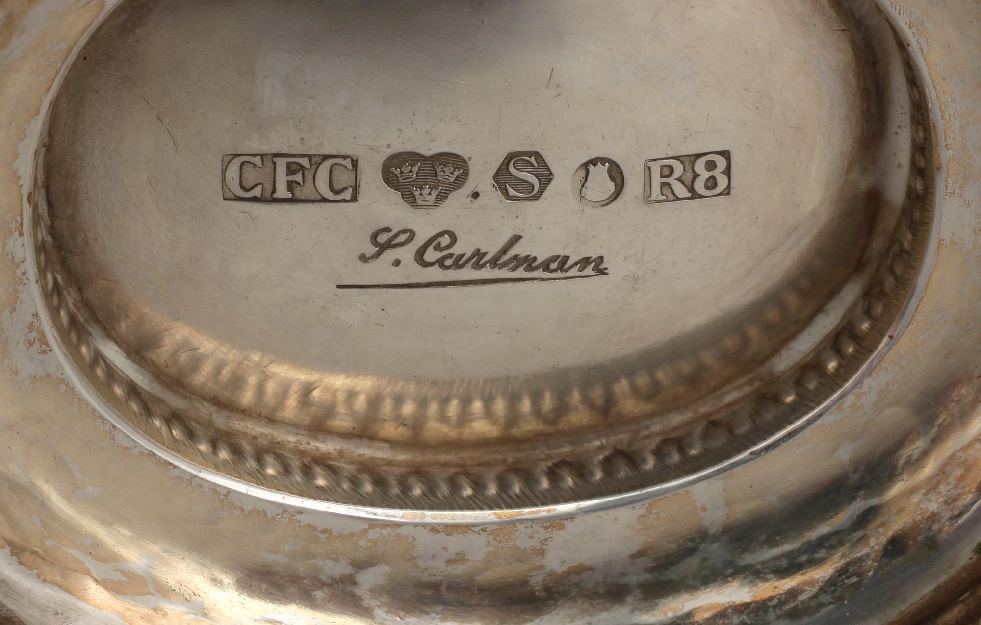 ASKFAT, silver, Carlman, Stockholm, 1943. Vikt ca 277 gram.