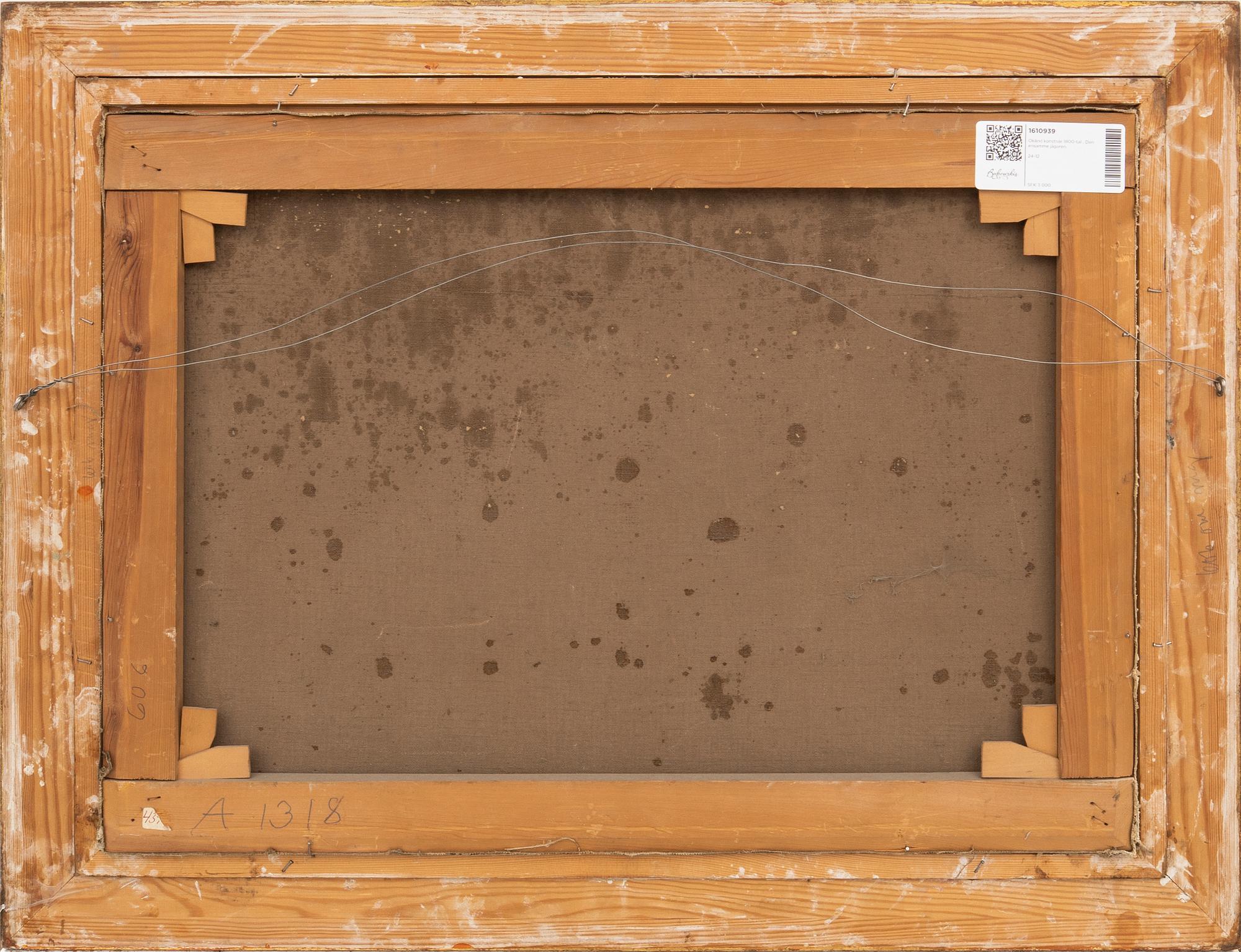 Unknown artist 19th century, The solitary hunter.