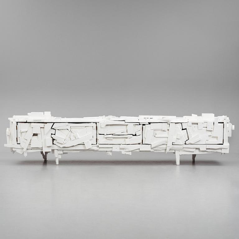 Finn Ahlgren, / Godspeed, "trash sideboard", unikt, egen studio, Stockholm 2014.