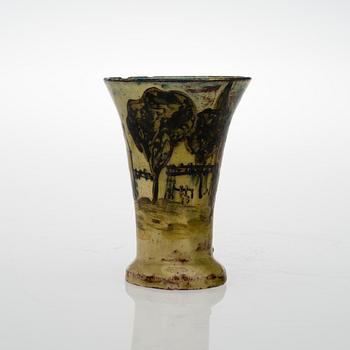 GERDA THESLEFF, A CERAMIC VASE. Signed GT, Finland. 1919.