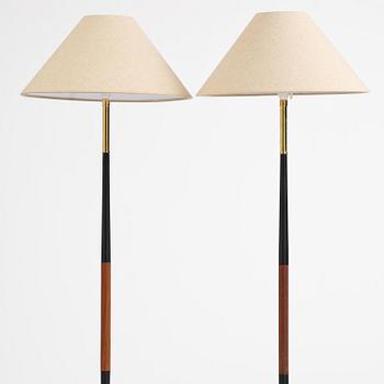 Scandinavian Modern, a pair of floor lamps, Denmark, 1950s–60s.