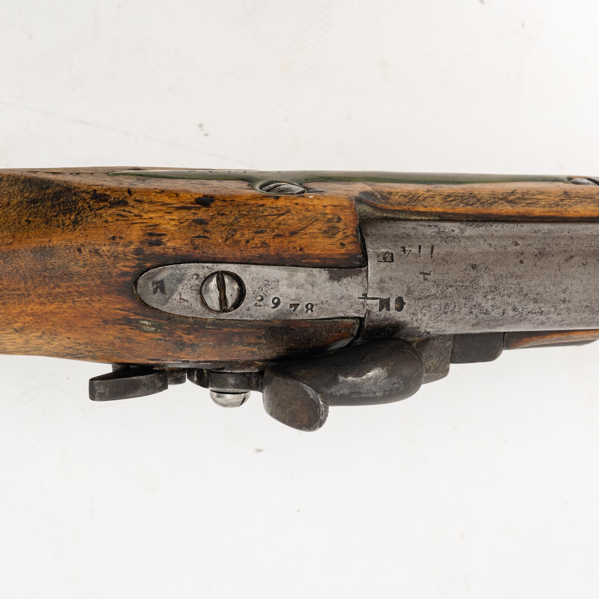 Flintlock rifle, converted to percussion lock, Norwegian model m/1774-1841 (?).