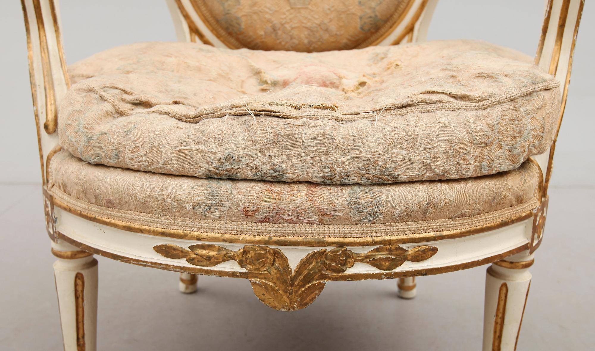 KARMSTOL, gustaviansk, 1700-talets slut.