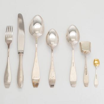 A 45 piece set of silver cutlery, Hämeenlinna, Turku, Vaasa, 1937-1963.