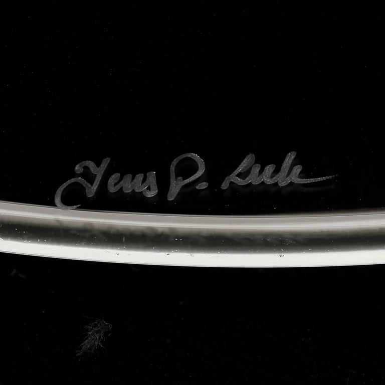 SERVISDELAR, 18 delar, glas, "Colibri", Jens P Leek, 1900-talets andra hälft.