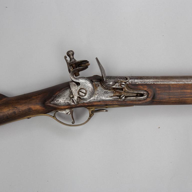 A flintlock shotgun, circa 1800.