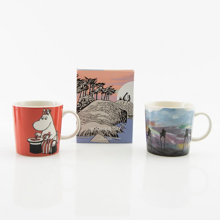 Muggar, 9 st, Moomin characters/Mumin, Arabia, Finland.