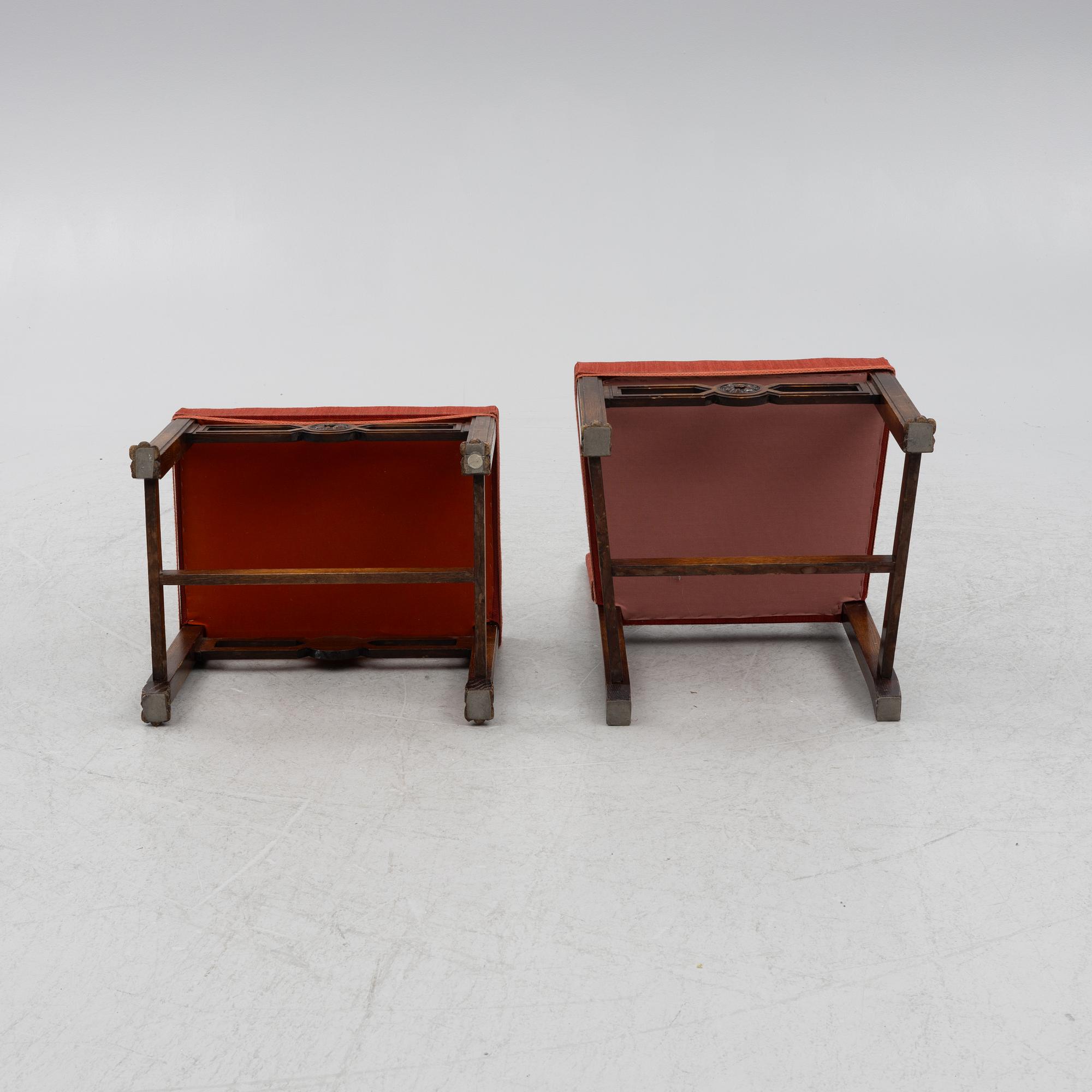 Side table, and chair as well as a stool, Swedish grace, 1920s/30s.