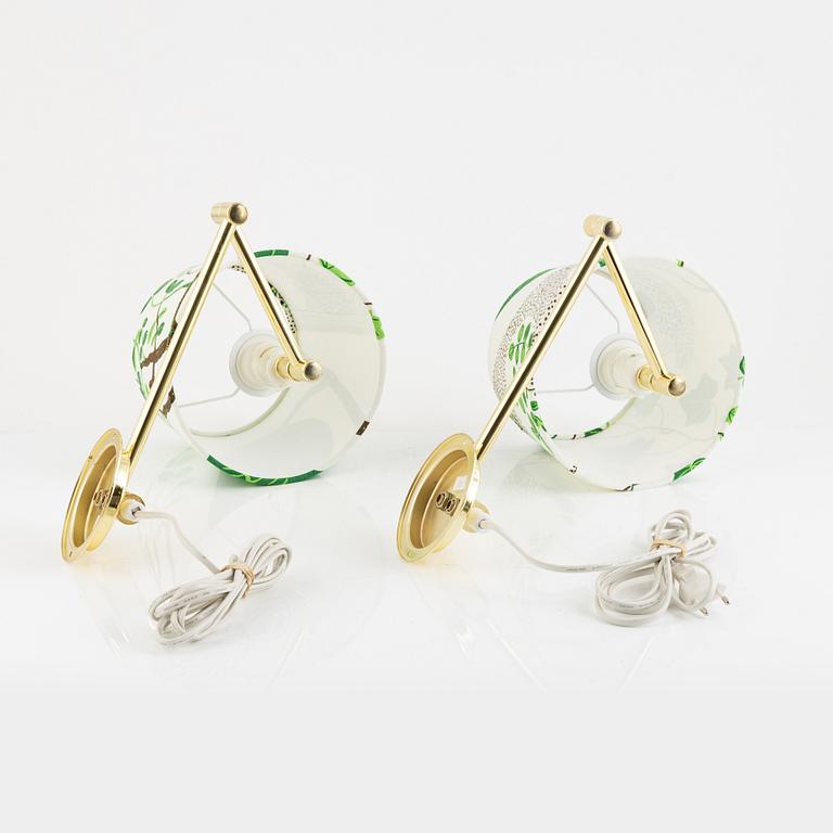 A pair of wall lights, late 20th Century.