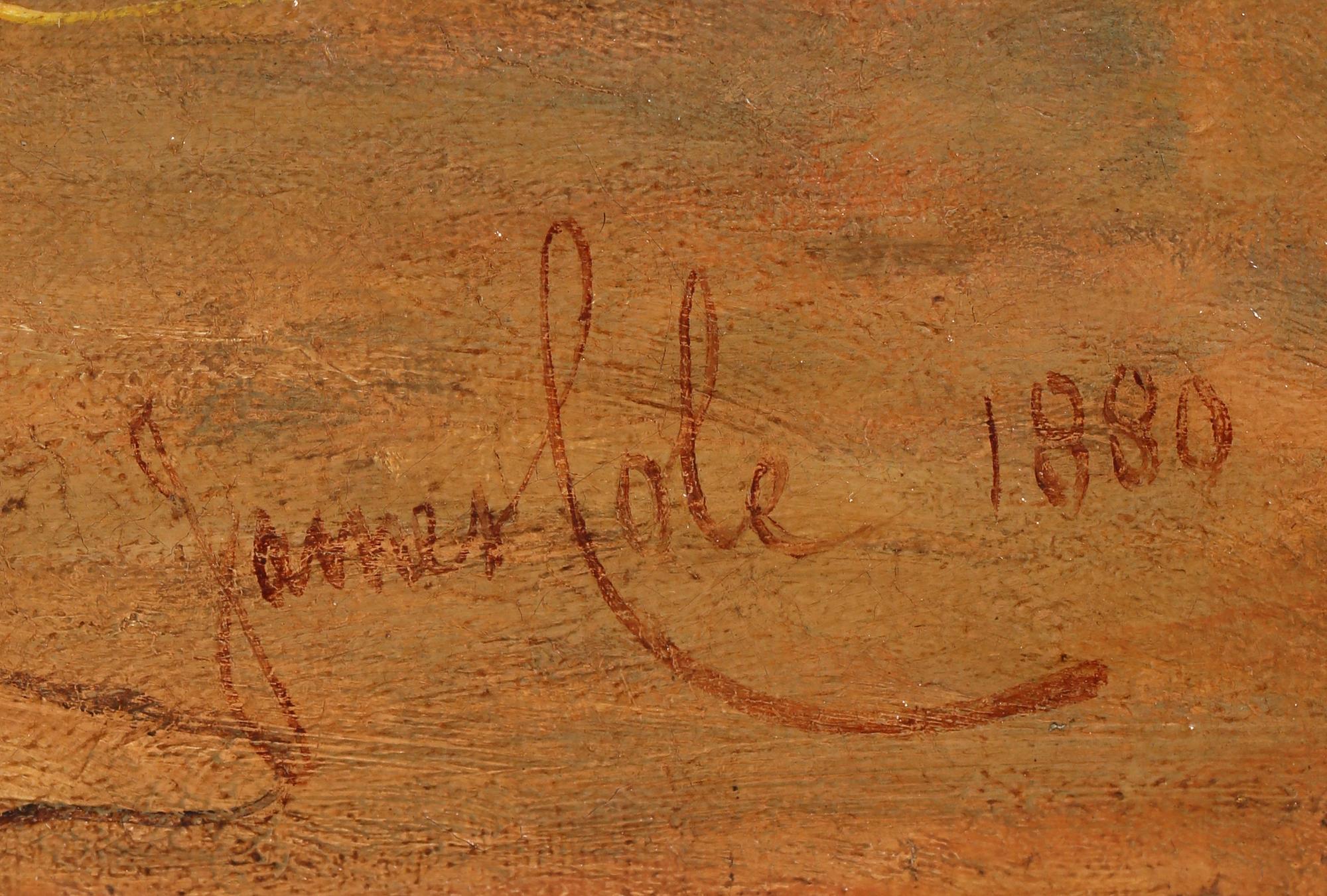 JAMES COLE, olja på duk, signerad och daterad 1880.