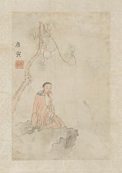 A set of four chinese paintings, late 19th/early 20th c. Shanghai School.