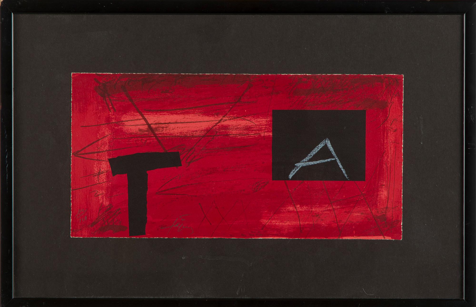 Antoni Tàpies, Composition in Black and Red.