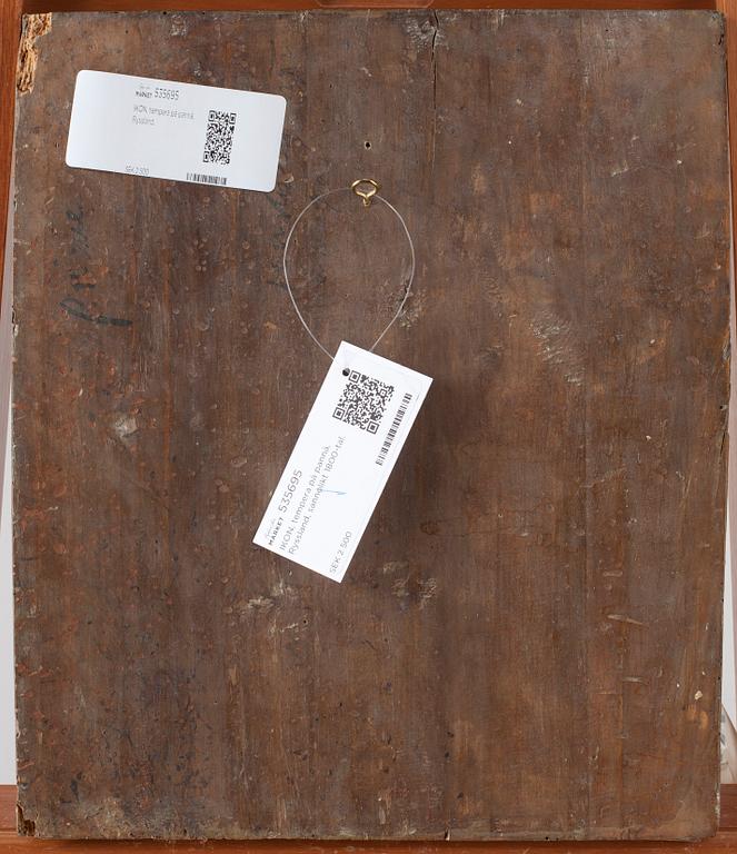 IKON, tempera på pannå, Ryssland, sannolikt 1800-tal.