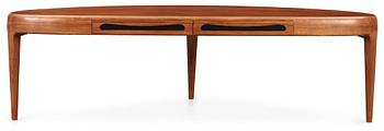 A Johannes Andersen teak and palisander sofa table, Trensum, Sweden 1960's.