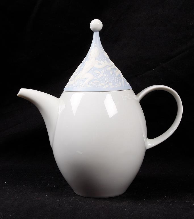 KAFFEKANNOR, 2st porslin. Björn Wiinblad, Rosenthal.